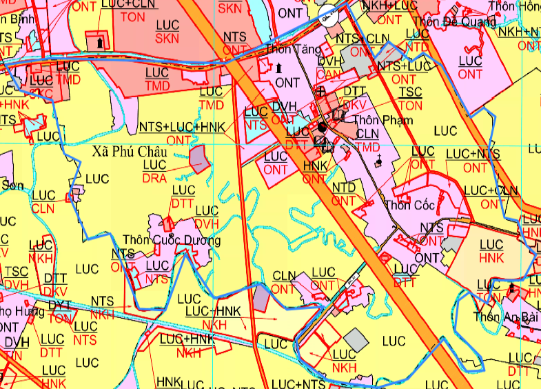 Bản đồ quy hoạch xã Phú Châu huyện Đông Hưng