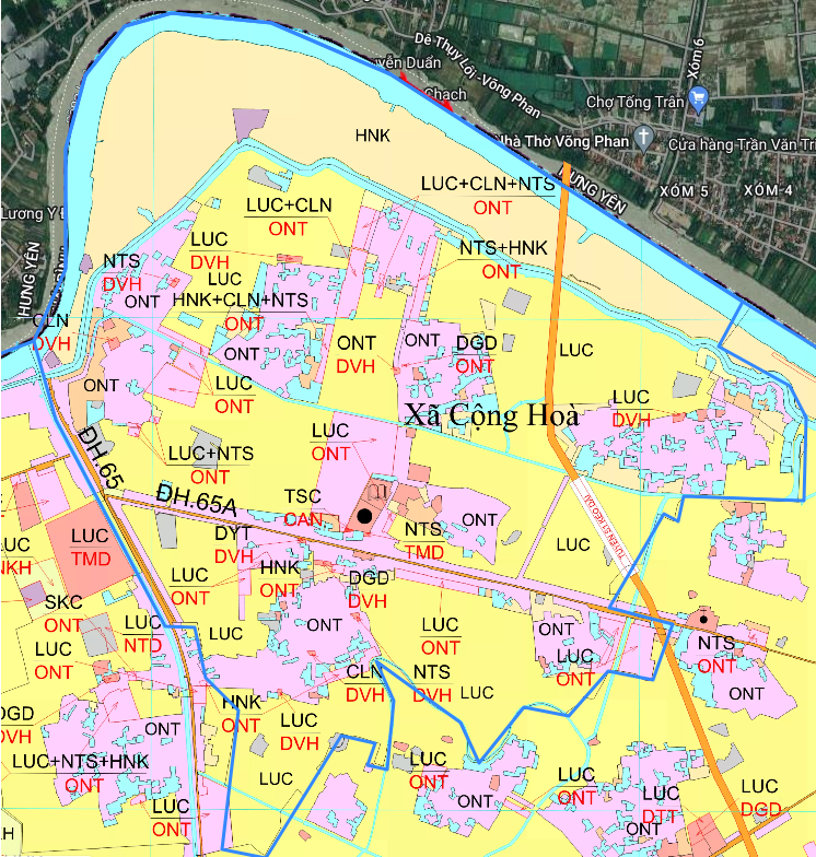 Bản đồ quy hoạch xã Cộng Hòa huyện Hưng Hà