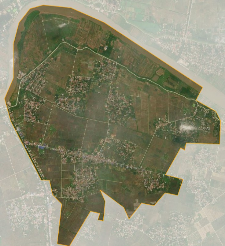 Bản đồ vệ tinh xã Cộng Hòa, huyện Hưng Hà
