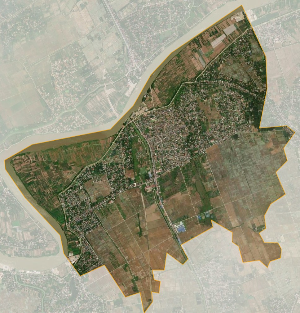 Bản đồ vệ tinh xã Điệp Nông, huyện Hưng Hà