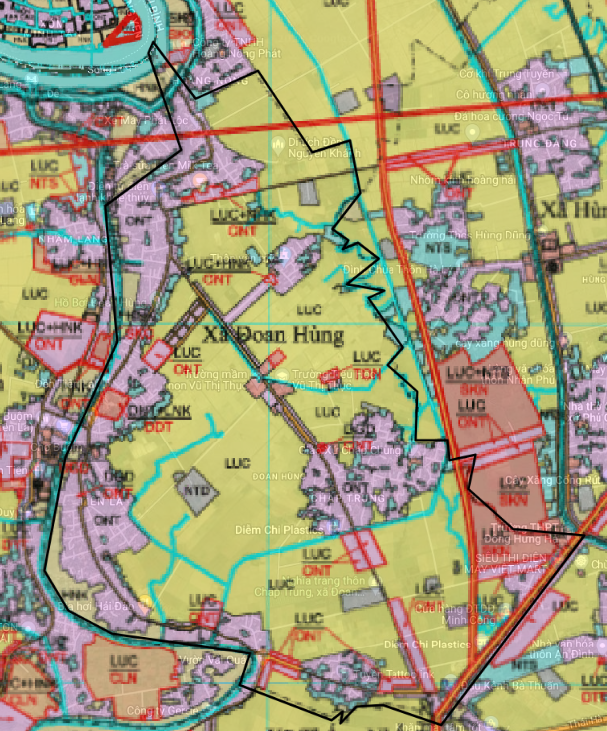 Bản đồ quy hoạch xã Đoan Hùng huyện Hưng Hà