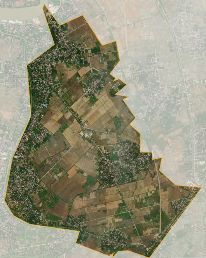 Bản đồ vệ tinh xã Đoan Hùng, Hưng Hà