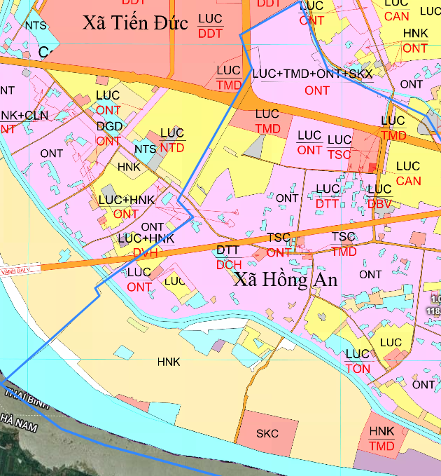 Bản đồ quy hoạch xã Hồng An huyện Hưng Hà