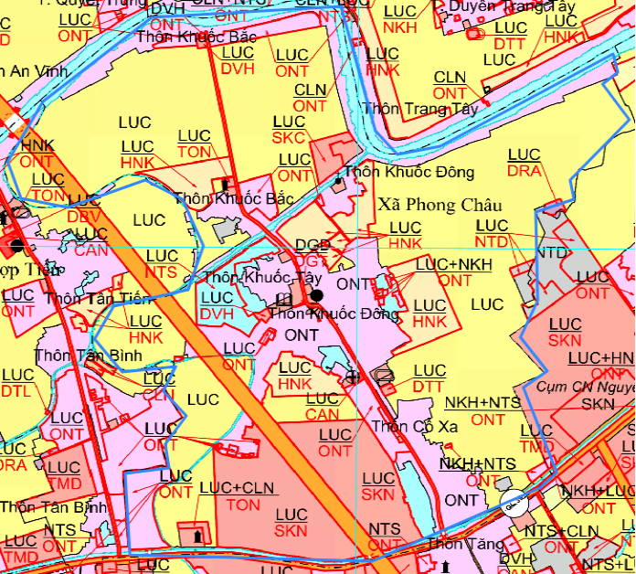 Bản đồ quy hoạch xã Phong Châu huyện Đông Hưng