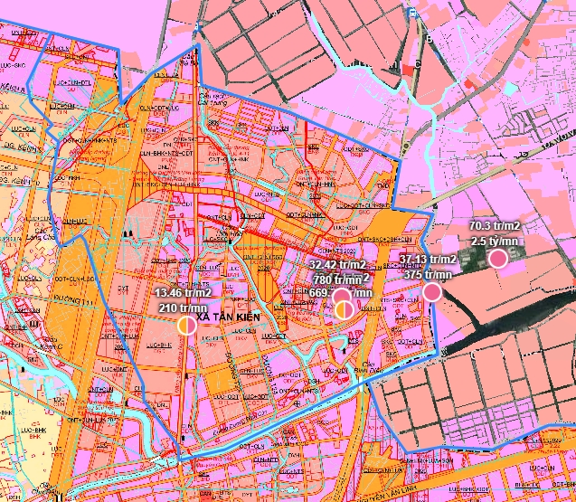 bản đồ quy hoạch Xã Tân Kiên, Bình Chánh, Hồ Chí Minh