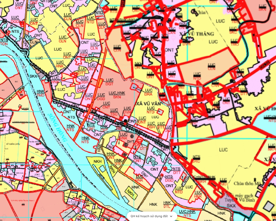 bản đồ quy hoạch huyện Vũ vânThái Bình