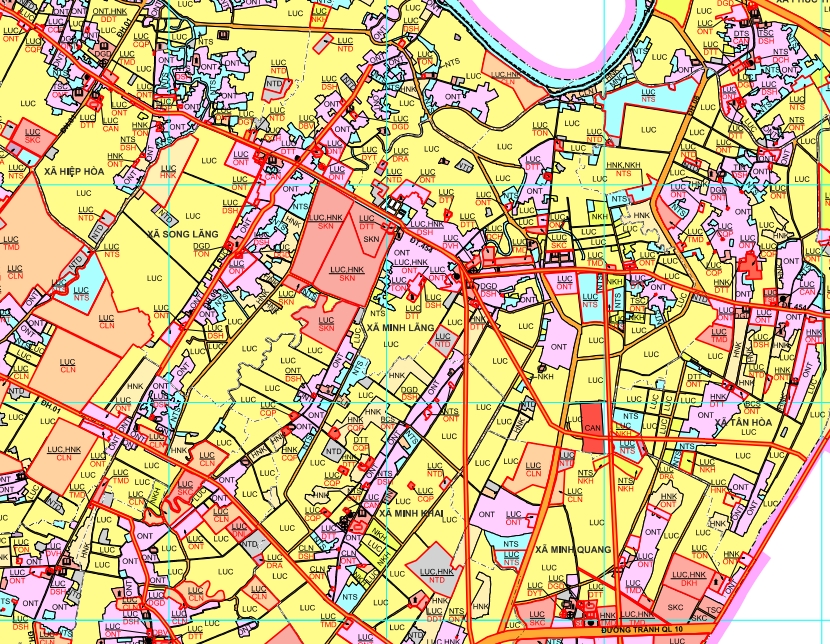 bản đồ quy hoạch huyện xã minh lãng