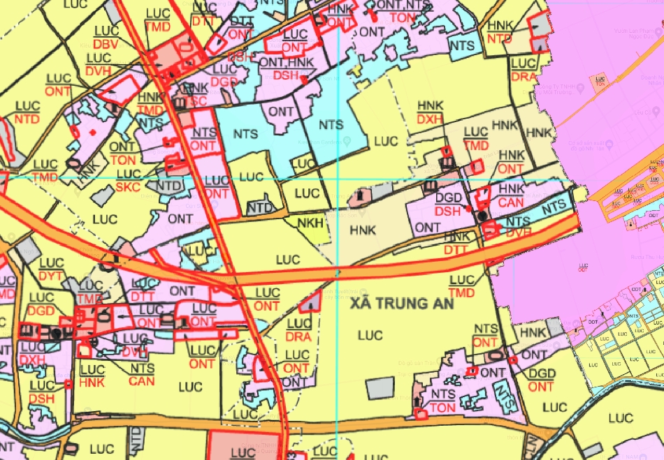 bản đồ quy hoạch huyện xã trung an 