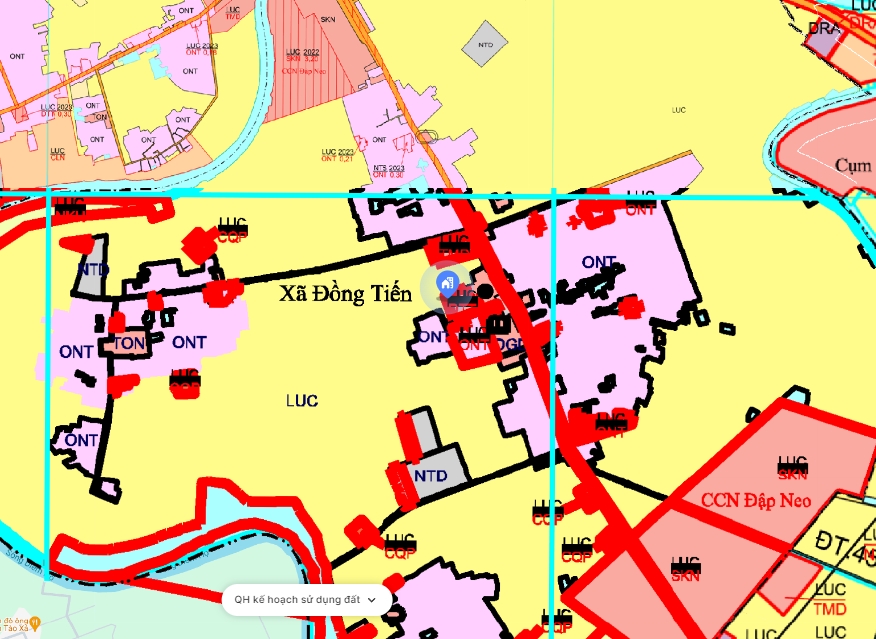 bản đồ quy hoạch xã đồng tiến huyện Quỳnh Phụ, Thái Bình