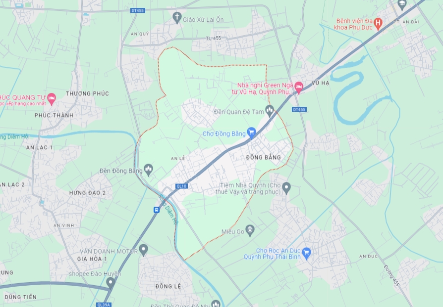 bản đồ xã An Khê huyện Quỳnh Phụ, Thái Bình