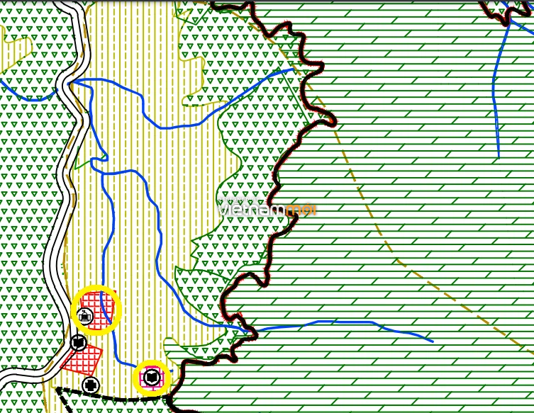 Một số khu đất dính quy hoạch của xã Ba Vì trên bản đồ quy hoạch sử dụng đất huyện Ba Vì