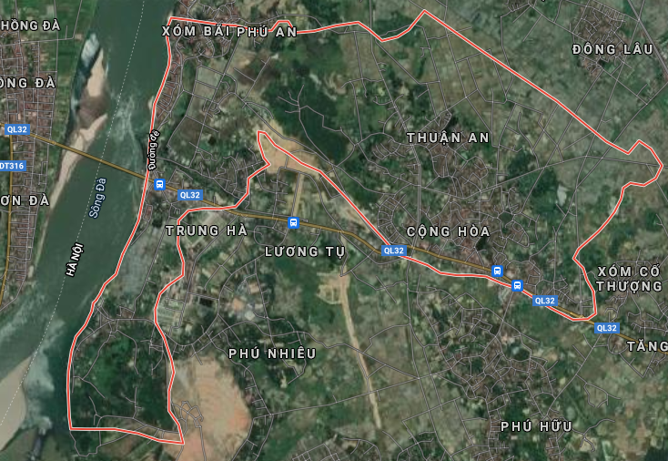 Xã Thái Hòa trên bản đồ Google vệ tinh