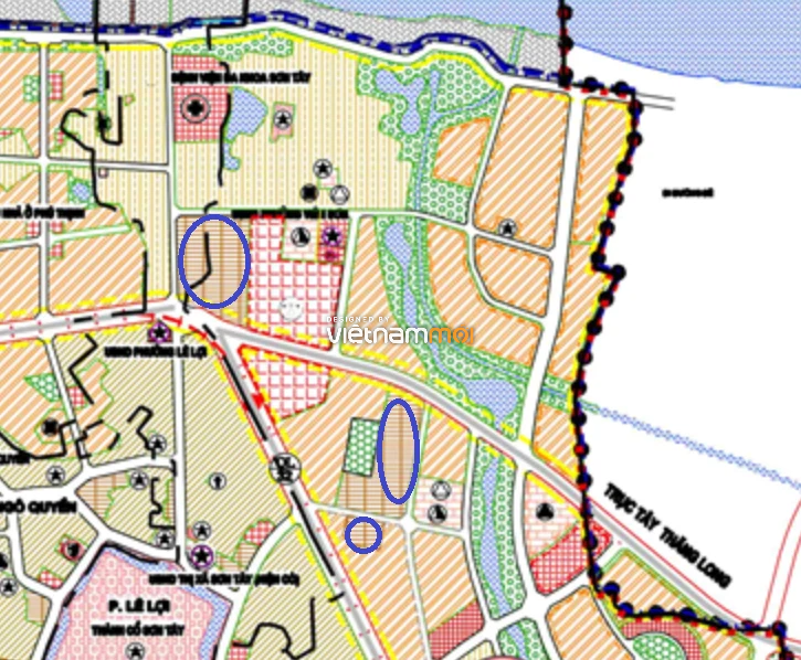 Một số khu đất dính quy hoạch của phường Viên Sơn được thể hiện trong bản đồ quy hoạch chung xây dựng thị xã Sơn Tây (lồng ghép đô thị vệ tinh Sơn Tây), thành phố Hà Nội đến năm 2030