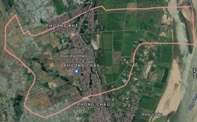 Xã Phú Phương trên bản đồ Google vệ tinh