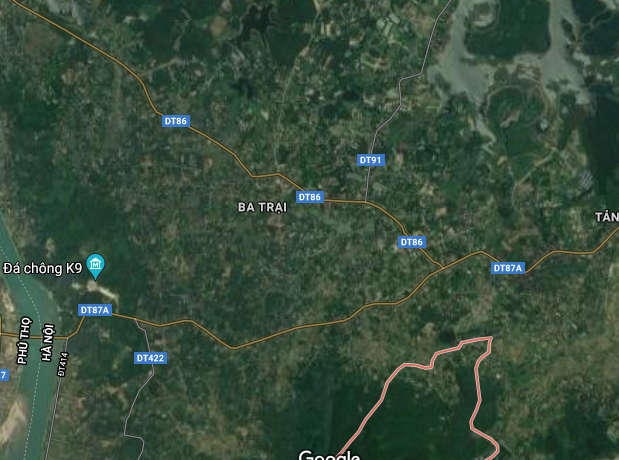 Xã Ba Trại trên bản đồ Google vệ tinh