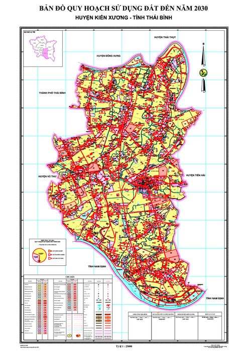 Bản đồ quy hoạch sử dụng đất huyện Kiến Xương tỉnh Thái Bình