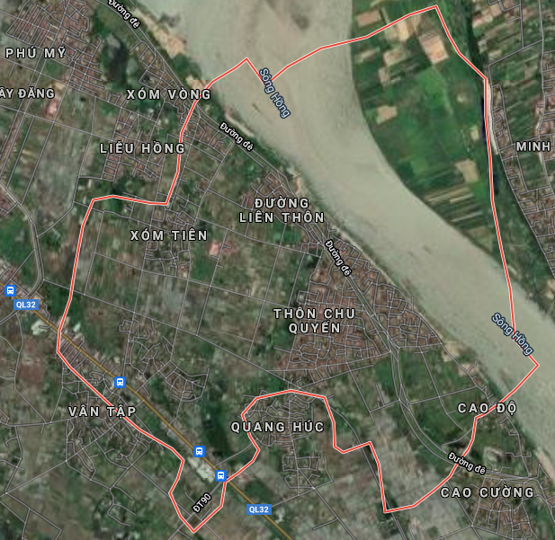 Xã Chu Minh trên bản đồ Google vệ tinh