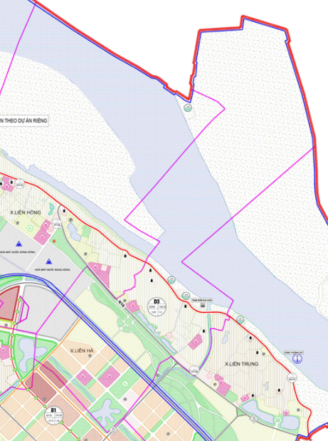 Bản đồ quy hoạch sử dụng đất xã Liên Hà theo bản đồ quy hoạch chung xây dựng huyện Đan Phượng, TP Hà Nội đến năm 2030
