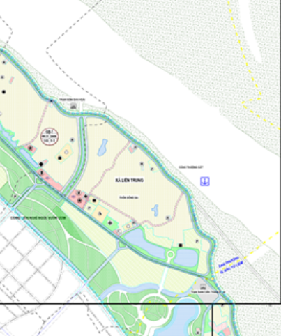 Bản đồ quy hoạch sử dụng đất xã Liên Trung phần thuộc Phân khu GS