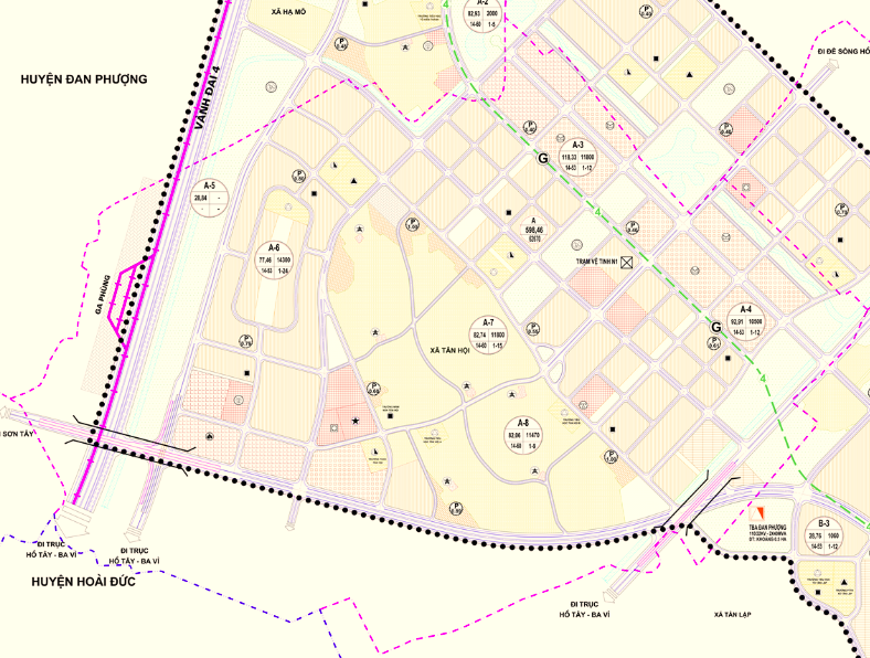Bản đồ quy hoạch sử dụng đất xã Tân Hội phần thuộc Phân khu S1