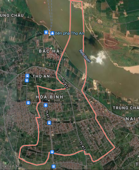 Xã Thọ Xuân trên bản đồ Google vệ tinh