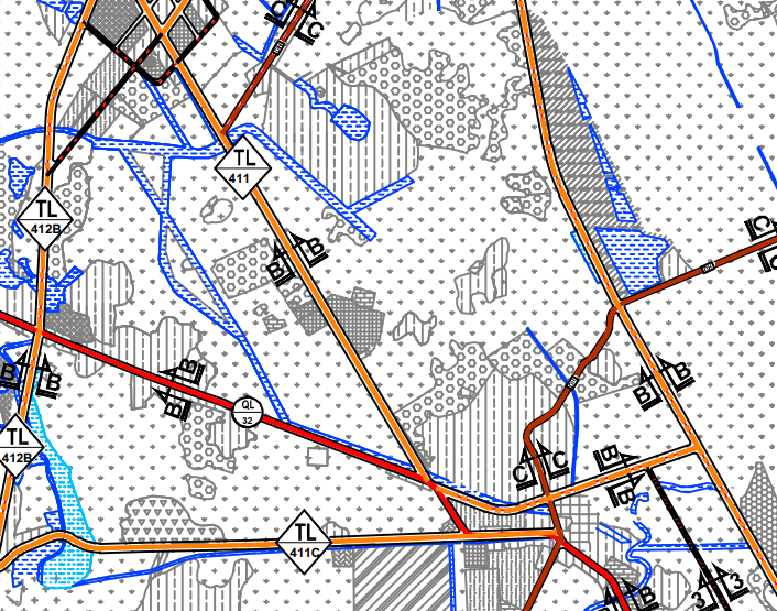 Bản đồ quy hoạch giao thông xã Đồng Thái theo bản đồ quy hoạch chung xây dựng huyện Ba Vì đến năm 2030