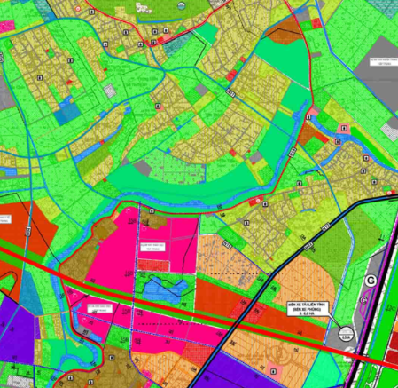 Bản đồ quy hoạch giao thông xã Thượng Mỗ theo bản đồ quy hoạch chung xây dựng huyện Đan Phượng, thành phố Hà Nội đến năm 2030