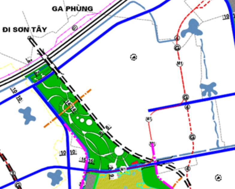 Bản đồ quy hoạch giao thông xã Tân Hội theo bản đồ quy hoạch giao thông Phân khu GS và S2