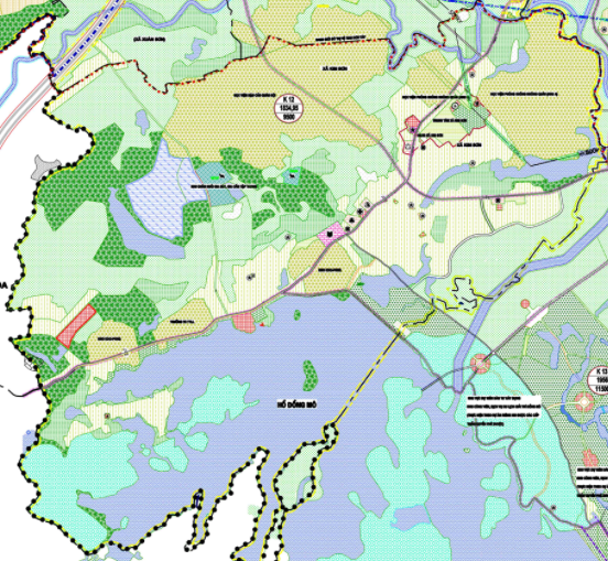Bản đồ quy hoạch sử dụng đất xã Kim Sơn theo bản đồ quy hoạch chung xây dựng thị trấn Sơn Tây thành phố Hà Nội đến năm 2030