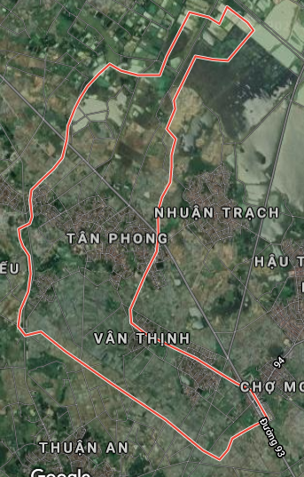 Xã Phú Đông trên bản đồ Google vệ tinh