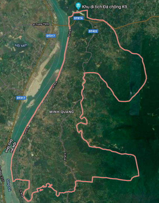 Xã Minh Quang trên bản đồ Google vệ tinh