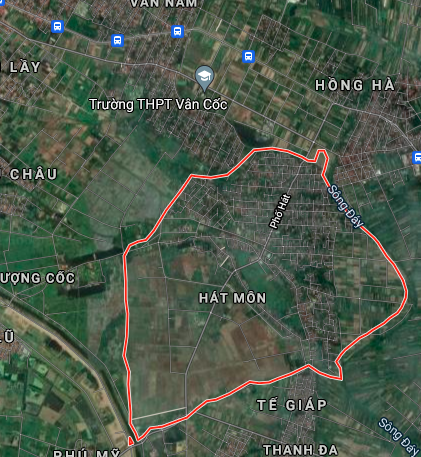 Xã Hát Môn trên bản đồ Google vệ tinh