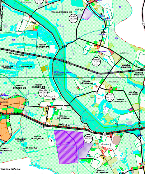 Bản đồ quy hoạch sử dụng đất xã Ngọc Tảo