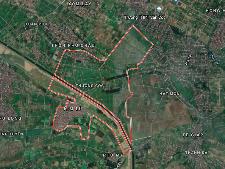 Xã Thượng Cốc trên bản đồ Google vệ tinh