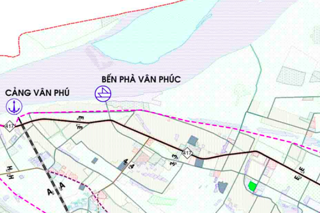 Bản đồ quy hoạch giao thông xã Vân Phúc