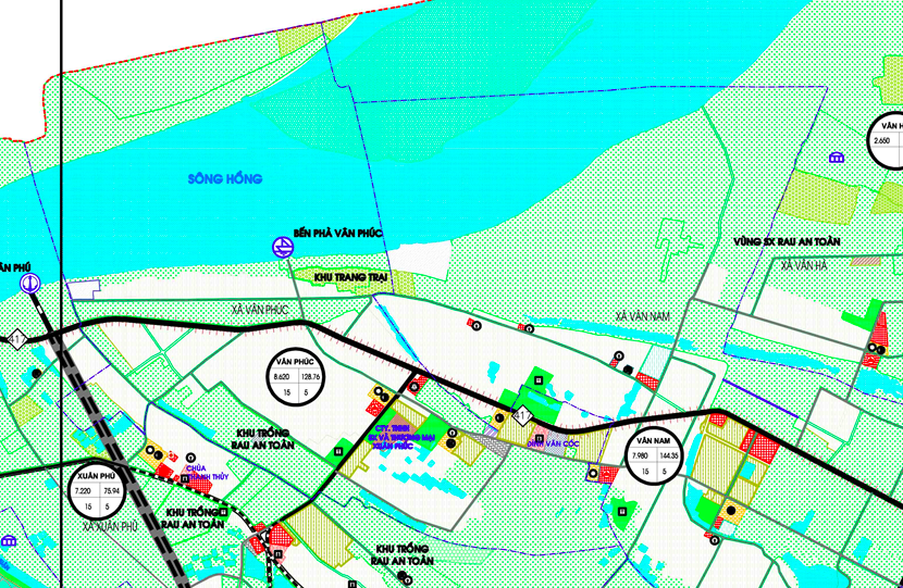 Bản đồ quy hoạch sử dụng đất xã Vân Phúc