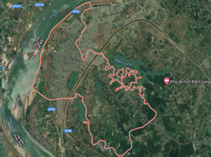 Xã Sơn Đà trên bản đồ Google vệ tinh