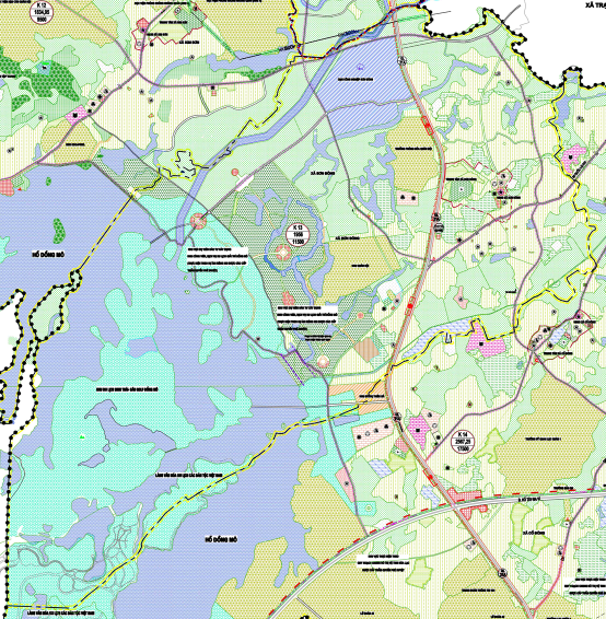 Bản đồ quy hoạch sử dụng đất xã Sơn Đông theo bản đồ quy hoạch chung xây dựng thị trấn Sơn Tây thành phố Hà Nội đến năm 2030