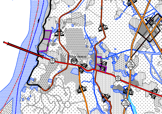 Bản đồ quy hoạch giao thông xã Thái Hòa theo bản đồ quy hoạch chung xây dựng huyện Ba Vì đến năm 2030