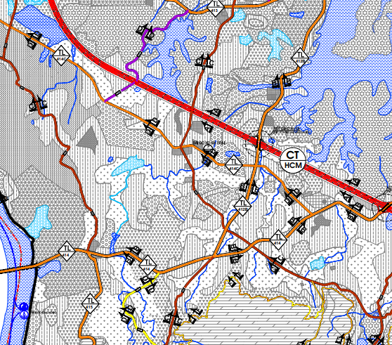 Bản đồ quy hoạch giao thông xã Ba Trại theo bản đồ quy hoạch chung xây dựng huyện Ba Vì đến năm 2030