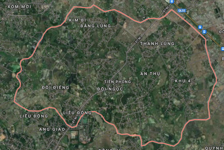 Xã Tiên Phong trên bản đồ Google vệ tinh