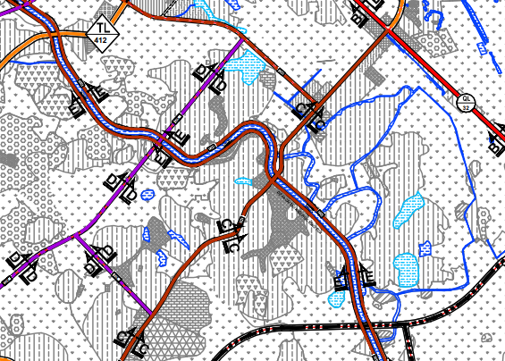 Bản đồ quy hoạch giao thông xã Tiên Phong theo bản đồ quy hoạch chung xây dựng huyện Ba Vì đến năm 2030