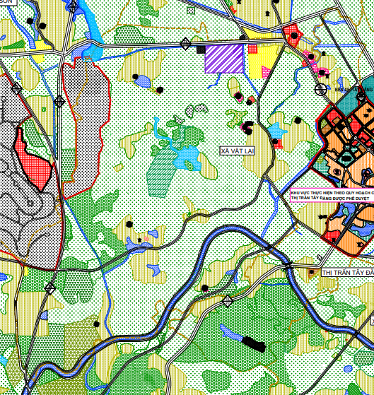 ản đồ quy hoạch sử dụng đất xã Vật Lại theo bản đồ quy hoạch chung xây dựng huyện Ba Vì đến năm 2030