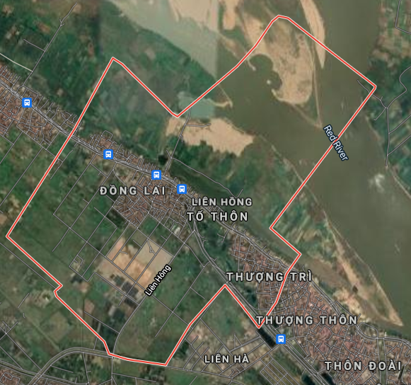 Xã Liên Hồng trên bản đồ Google vệ tinh