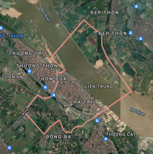 Xã Liên Trung trên bản đồ Google vệ tinh