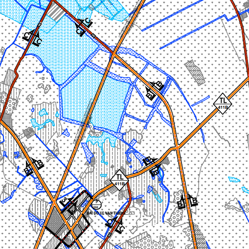 Bản đồ quy hoạch giao thông xã Vạn Thắng theo bản đồ quy hoạch chung xây dựng huyện Ba Vì đến năm 2030