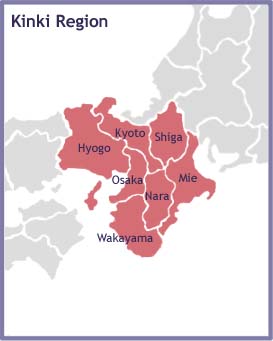 Bản đồ Vùng Kinki