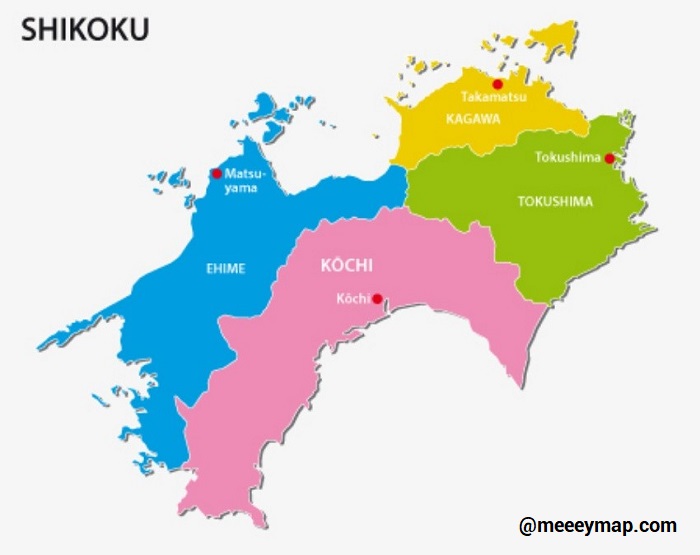 Bản đồ Vùng Shikoku