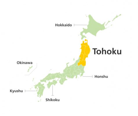 Bản đồ Vùng Tohoku