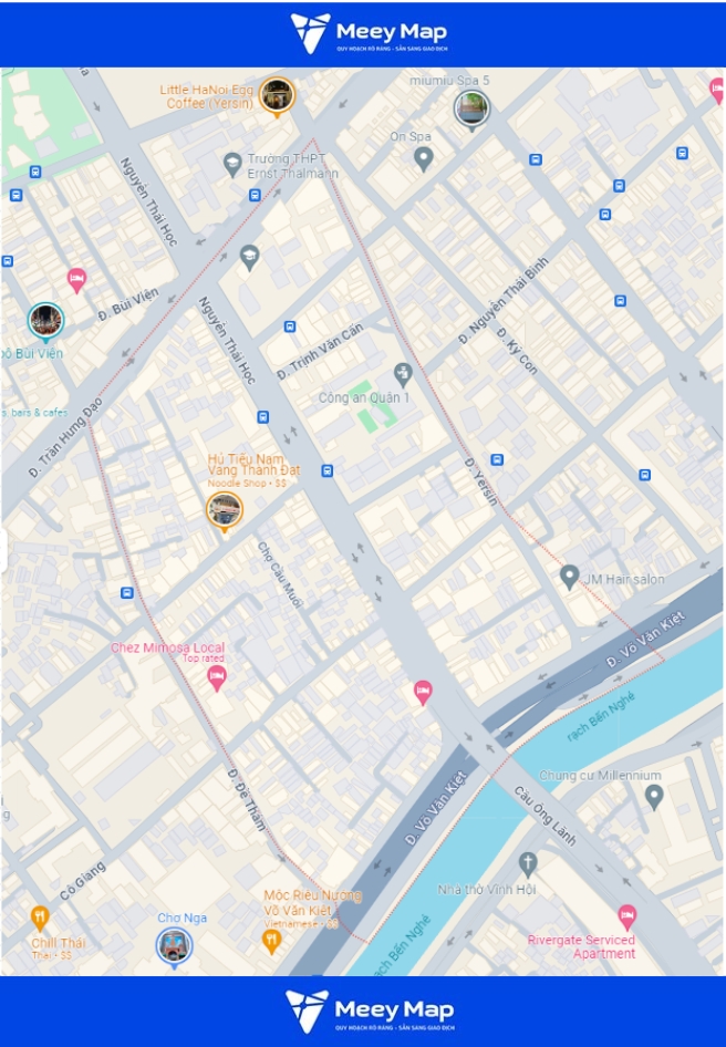 Bản đồ Quận 1, Hồ Chí Minh mới nhất| Quy hoạch sử dụng 6 Bản đồ phường cầu Ông Lãnh, Quận 1